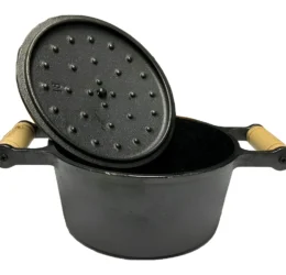 Caçarola De Ferro 2 Litros Alça Madeira Fundição Sant’ana