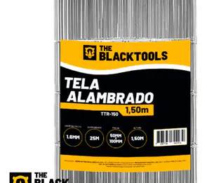 Tela Cerca Soldada Malha 5x10cm Fio 1,60mm – Rl 25×1,5m Ttr150 The Black Tools