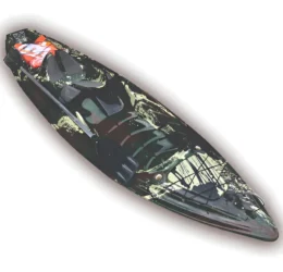 Caiaque de pesca aberto modelo K1 pró fibra 1 lugar + remo cor camuflado exército
