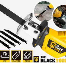 Serra Sabre para Poda A Bateria 21v Profissional Portatil 3000 Rpm Tcr21b The Black Tools