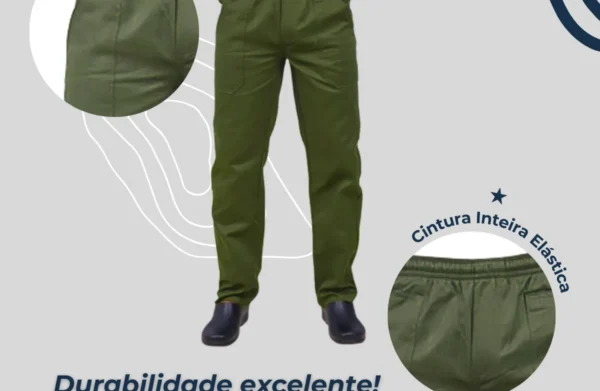 Calça Serviço Trabalho Pesado Brim Premium Uniforme