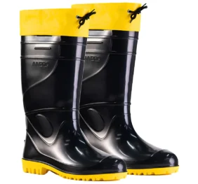 Bota Borracha Pvc Galocha Cano Longo Com Polaina Reforçada