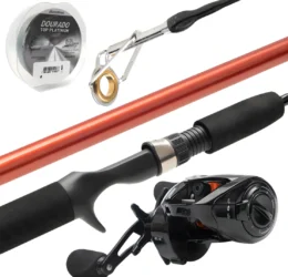 Kit De Pesca Carretilha + Vara 1,83 Mts 25 Lbs Jaú Pesca